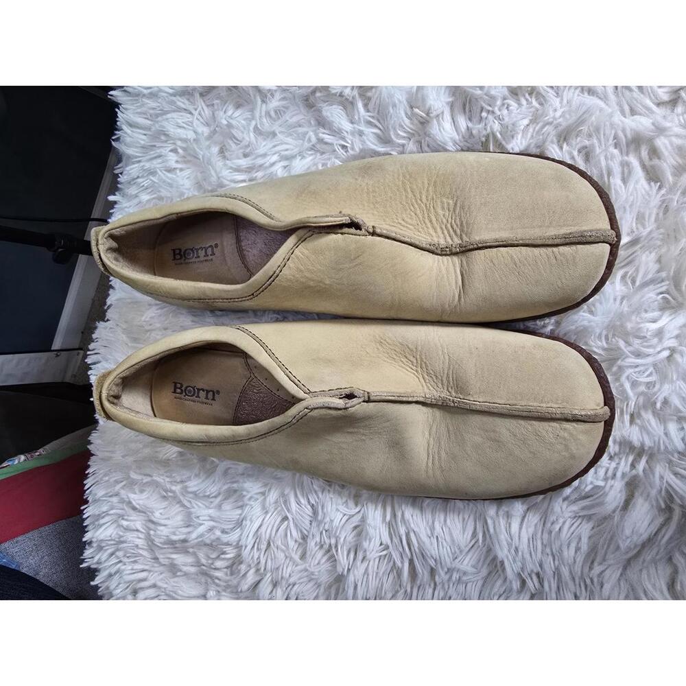 Born Comfort Slip-On Shoes - Soft Leather - Cream Color